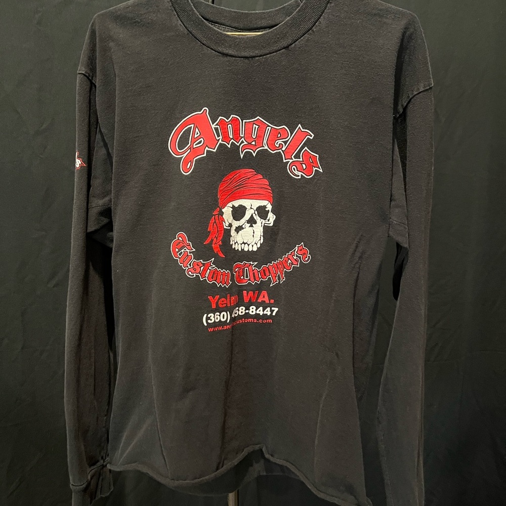 Angels Custom Choppers Black Long Sleeve Heavyweight Shirt